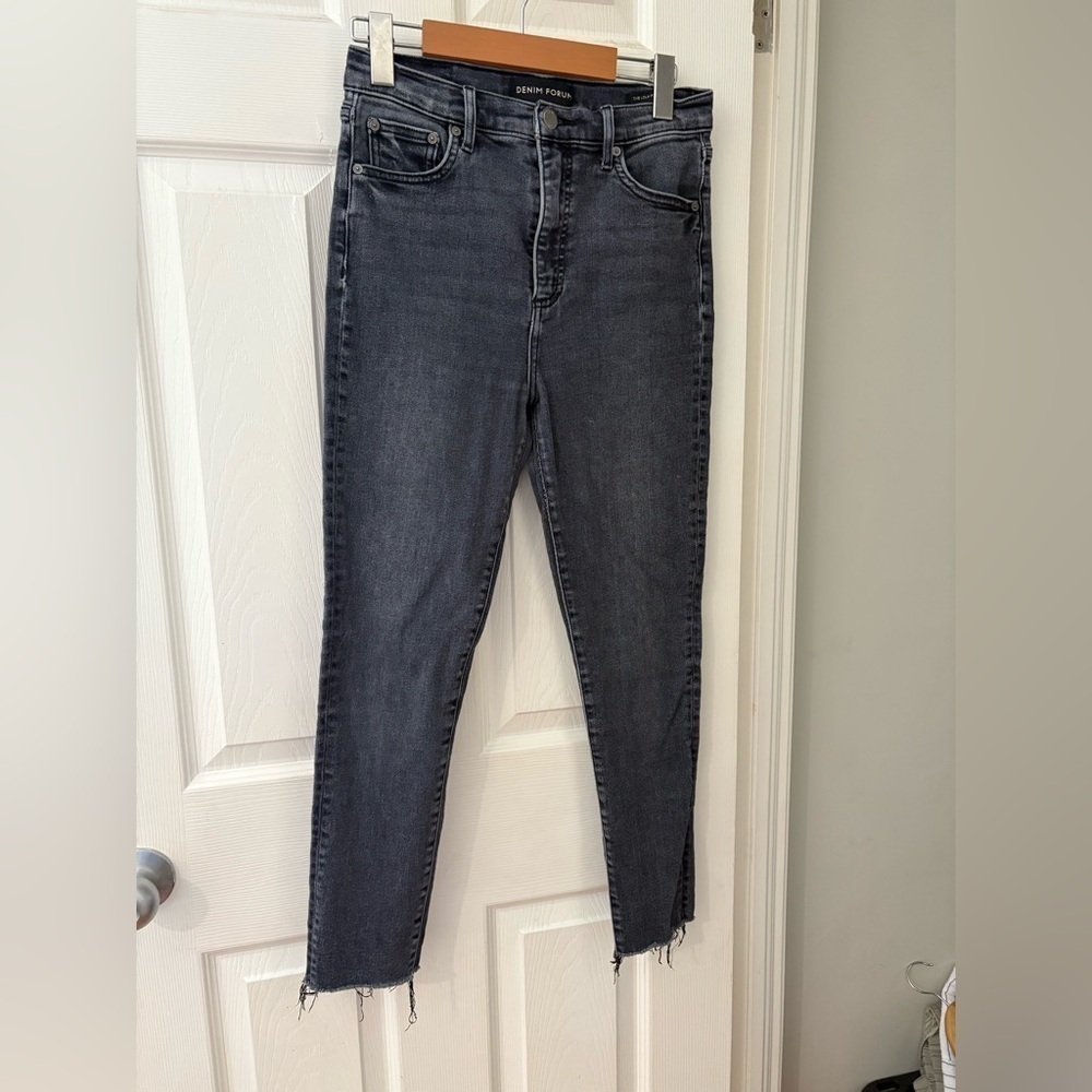 Denim Forum Aritzia the Lola high rise skinny crop grey wash size 28=26x24” - Picture 2 of 15